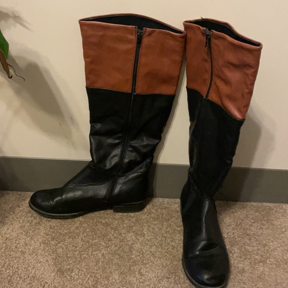 Bamboo two tone riding boots - Picture 3 of 7